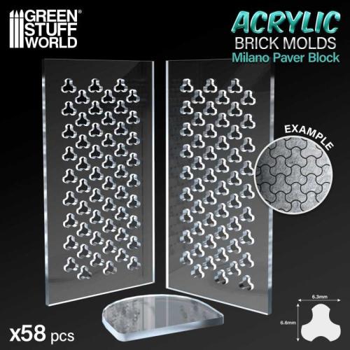 Acrylic molds - Milano Paver Block