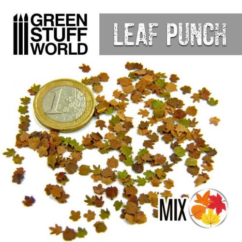 Medium Miniature Leaf Punch Mixed Leafs (Maple, Red Maple, Sycamore and Poplar)