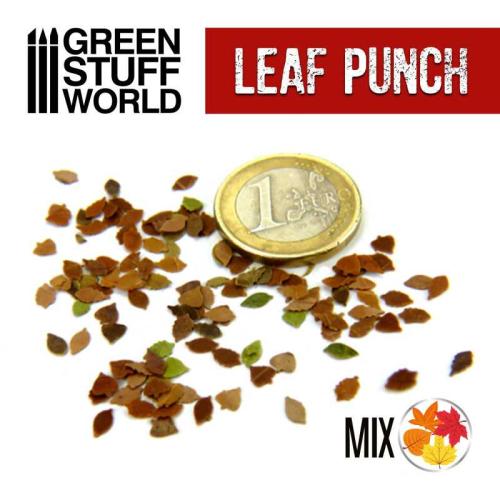 Medium Miniature Leaf Punch Mixed Leafs (Beech, Elm, Birch, and Medlar)