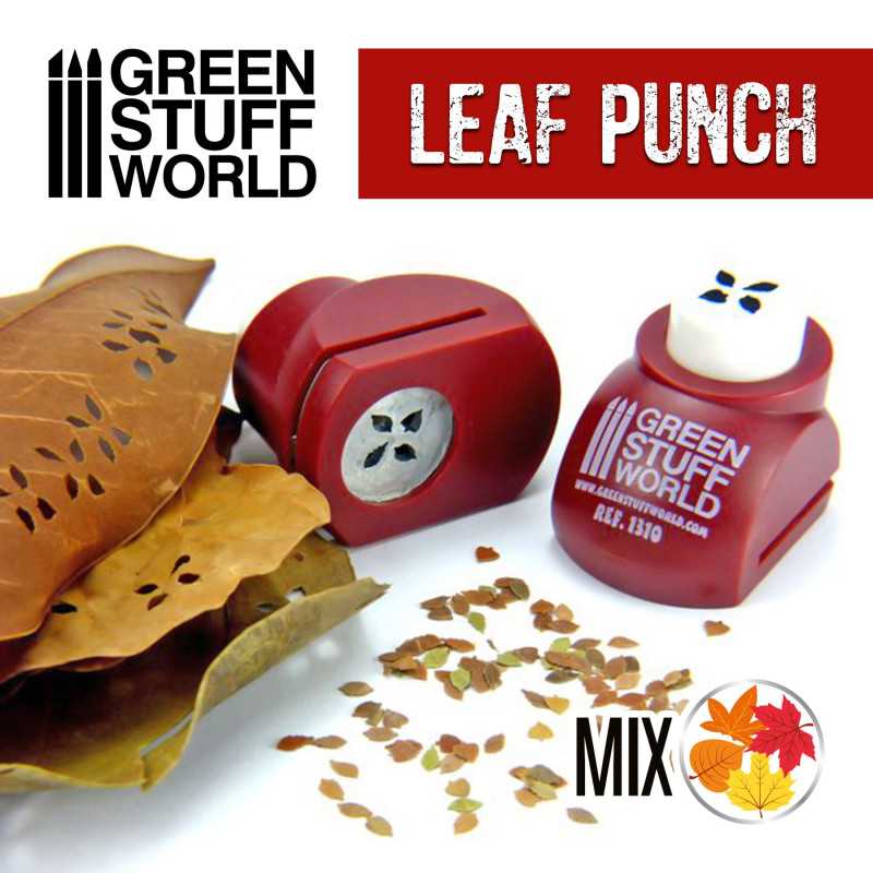 Medium Miniature Leaf Punch Mixed Leafs (Beech, Elm, Birch, and Medlar)