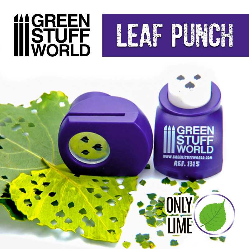Medium Miniature Leaf Punch Lime