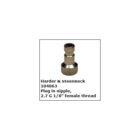 Plug in Nipple nd 2,7 mm G 1/8" female thred with seal