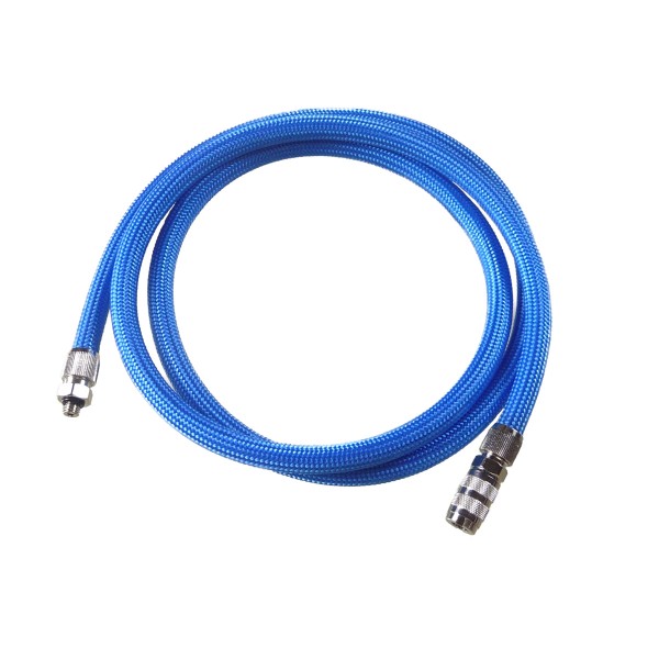 Braided hose for airbrush holder in module contruction, 1 m / 3 ft quick coupling nd 2.7, connection M5a