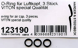 3x O-Ring for air cap