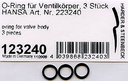 3x O-Ring for Valve body + fpC valve