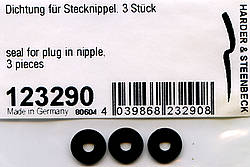 3x Seal for plug in nipple G 1/8"