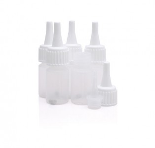 Bottle 10 ml w Dripper and Lid, 5 pcs