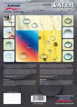 Stencil step by step "water drops"