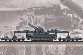 Karl Gerät 040/041 on railway transport carrier 1/72