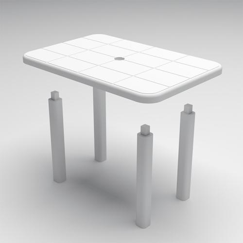Resin Rectangular Table 1/35