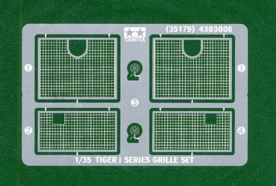 Tiger I Series Etched Grille 1/35