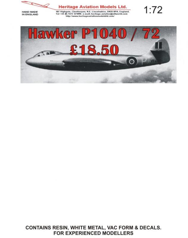 HAWKER P1040/1072 1/72