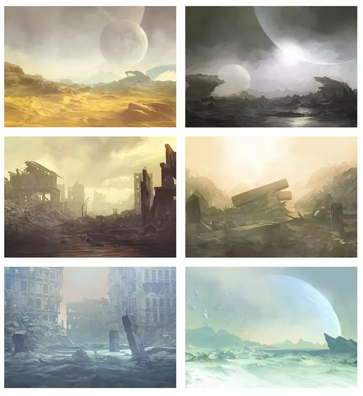 Jon Hodgson Backdrops: Sci-fi (A4)