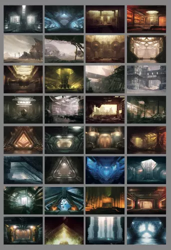 Jon Hodgson Backdrops: Sci-Fi Ruins and Interiors (A3)