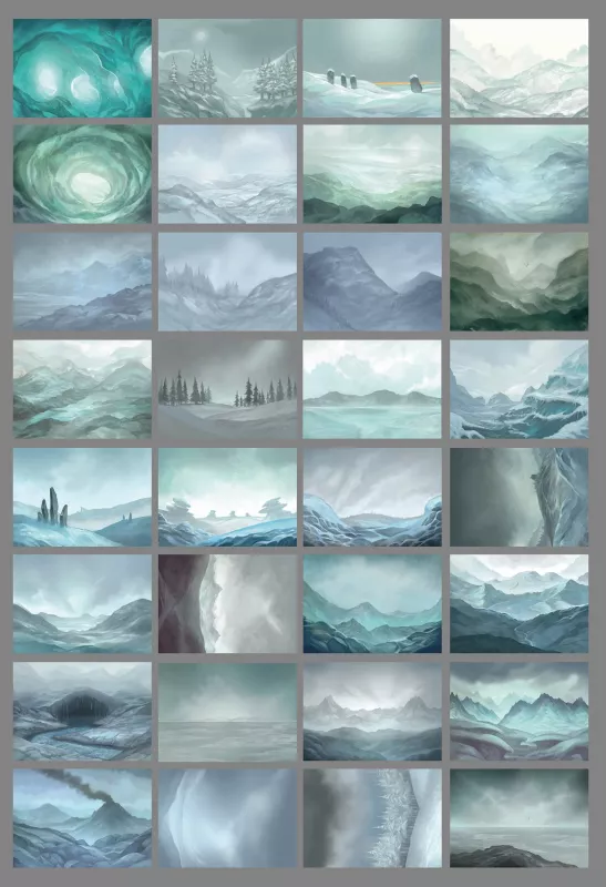 Jon Hodgson Backdrops: Winter (A4)