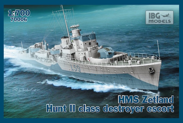 HMS Zetland 1942 Hunt II class destroyer escort 1/700