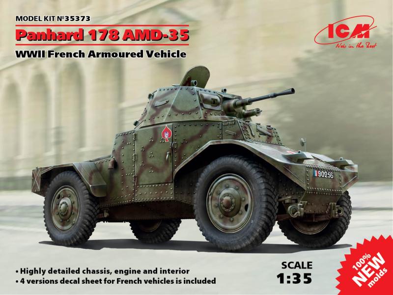 Panhard 178 AMD-35 WWII French Armoured Vehicle 1/35