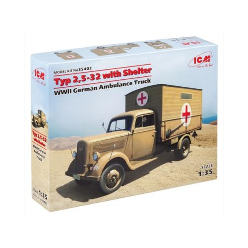 Typ 2,5-32 with Shelter WWII German Ambulance Truck 1/35