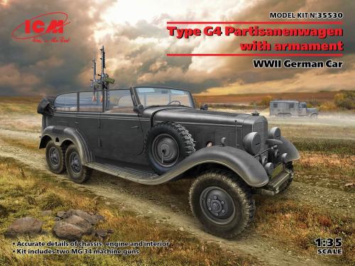 Type G4 Partisanenwagen German WWII vehicle with machine gun 1/35