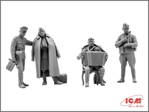May 1945 4 figures – 1 officer, 2 soldiers, 1 military servicewoman 1/35