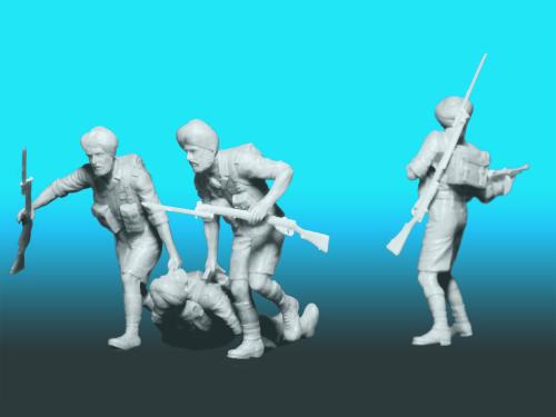 Indian Sikh Rifles (1942) 4 figures 1/35