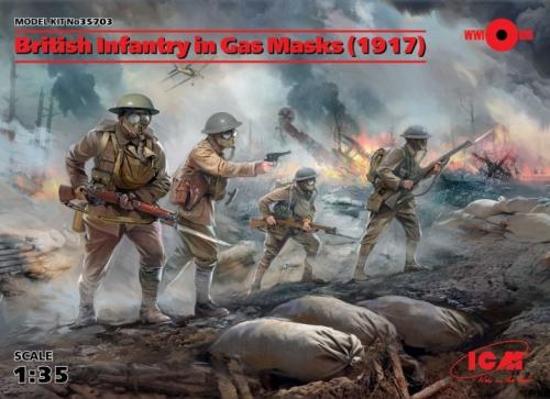 British Infantry in Gas Masks (1917) 1/35