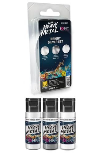 IONIC Real Heavy Metal: Bright Silver Set (3x20 ml)