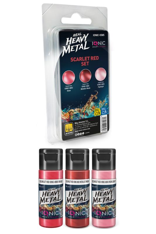 IONIC Real Heavy Metal: Scarlet Red Set (3x20 ml)