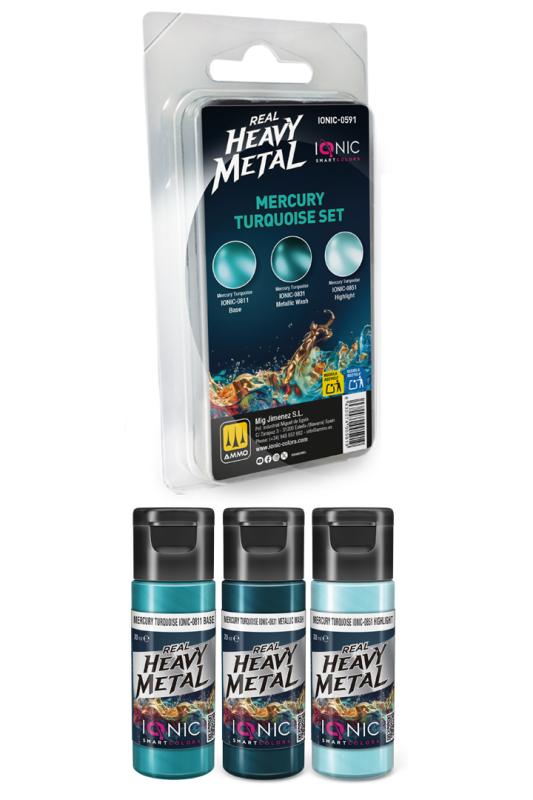 IONIC Real Heavy Metal: Mercury Turquoise Set (3x20 ml)