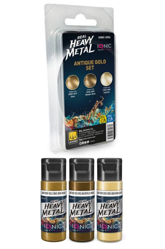 IONIC Real Heavy Metal: Antique Gold Set (3x20 ml)