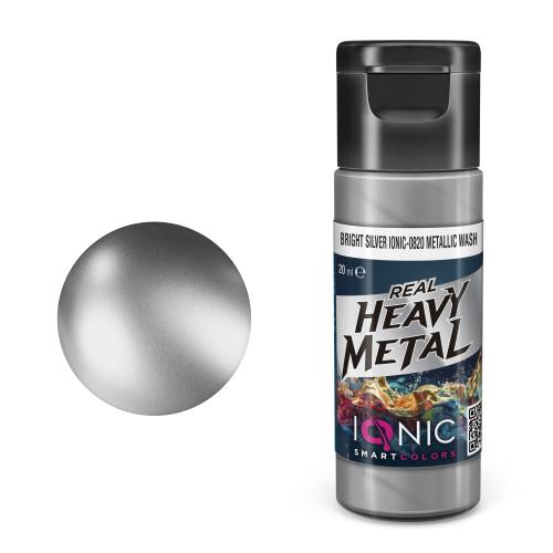 IONIC Real Heavy Metal: Bright Silver Metallic Wash (20ml)