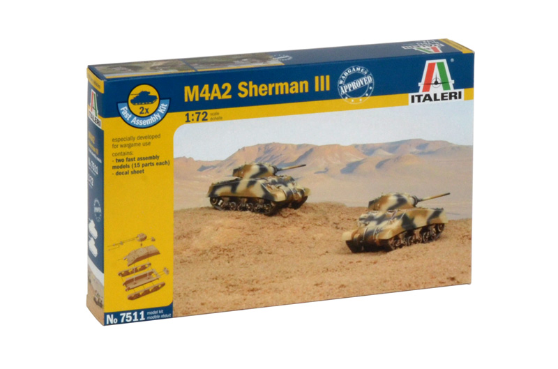 M4A2 SHERMAN III FAST ASSEMBLY 1/72
