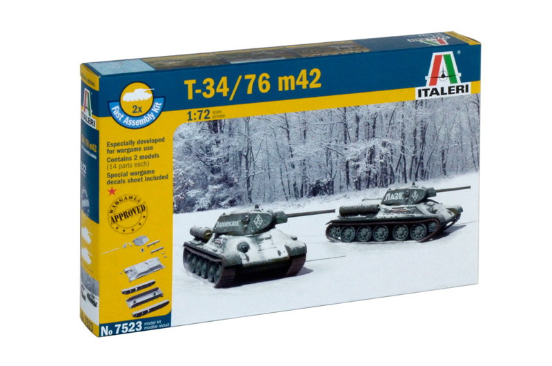 T34/76 m42 FAST ASSEMBLY 1/72