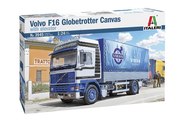 Volvo F16 Globetrotter Canvas with elevator 1/24