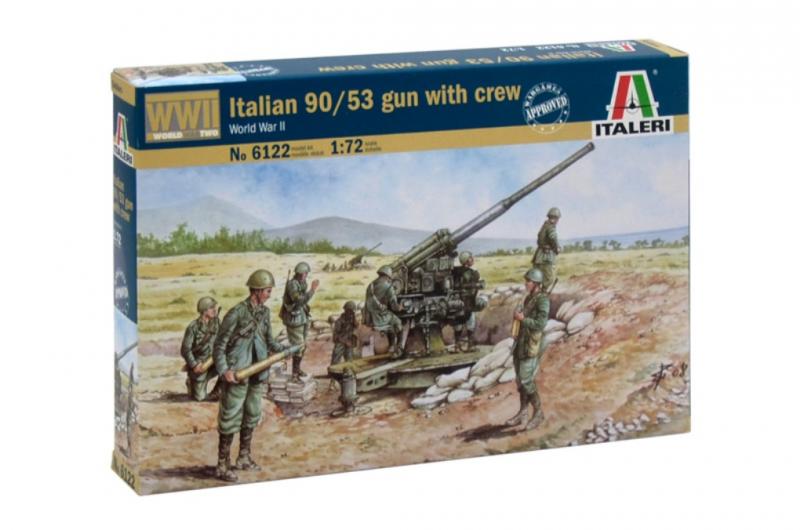 Italian 90/53 Gun w. Servants 1/72