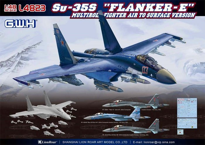 Su-35S "Flanker-E" Multirole Fighter Air to Surface Version 1/48