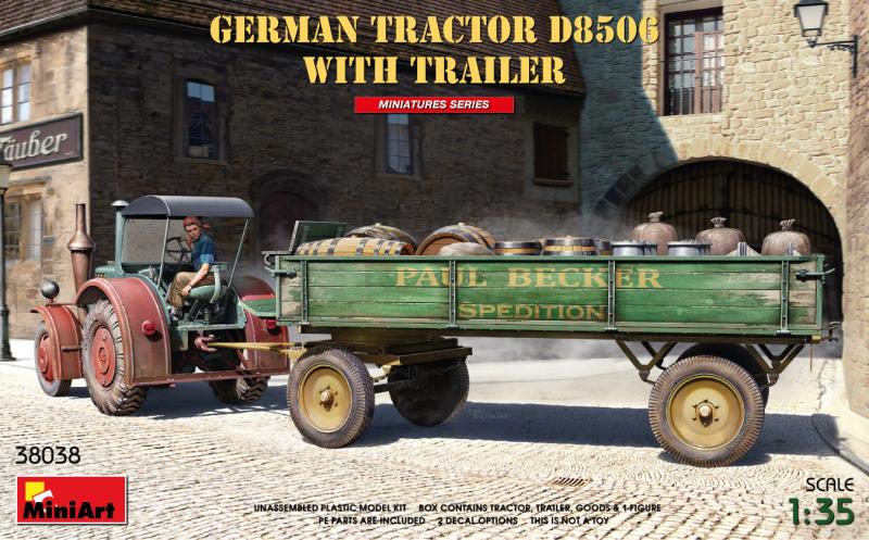 GERMAN TRACTOR D8506 WITH TRAILER 1/35