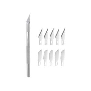 CLASSIC CRAFT KNIFE SET Incl. 5 straight and 5 curved blades
