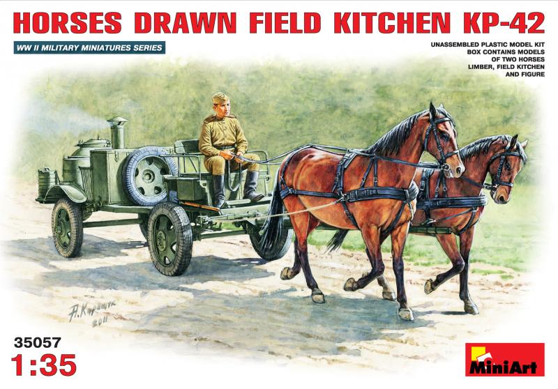 Soviet Field Kitchen w/ Horses 1/35