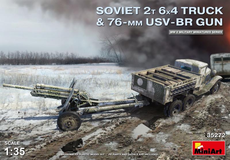 Soviet 2 t 6x4 Truck with 76mm USV-BR Gun 1/35