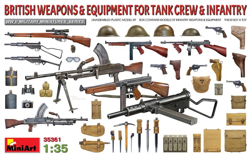 BRITISH WEAPONS & EQUIPMENT FOR TANK CREW & INFANTRY 1/35