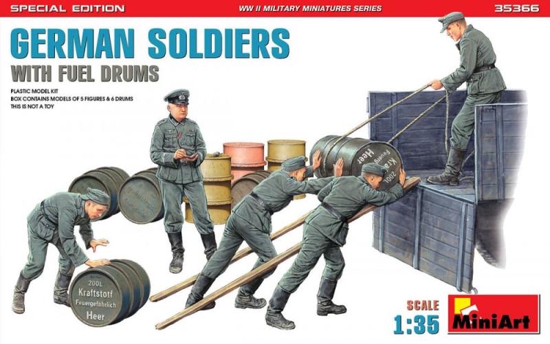 German Soldiers with Fuel Drums Special Edition 1/35