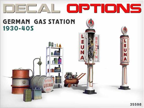 GERMAN GAS STATION 1930-40s 1/35