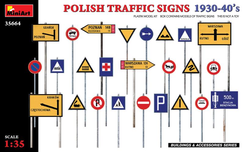 Polish Traffic Signs 1930-40s 1/35