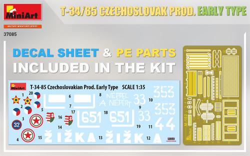 T-34/85 CZECHOSLOVAK PROD. EARLY TYPE 1/35