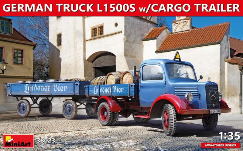 German Truck L1500s w Cargo Trailer 1/35