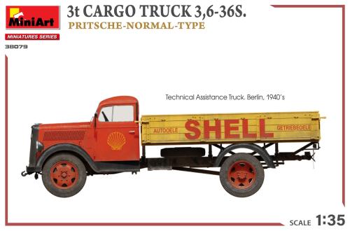 3t CARGO TRUCK 3,6-36S. PRITSCHE-NORMAL-TYPE 1/35
