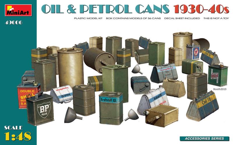 Oil & Petrol Cans 1930-40s 1/48