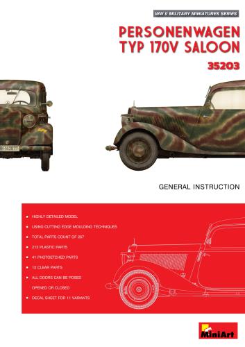 Personenwagen TYP 170V SALOON 1/35