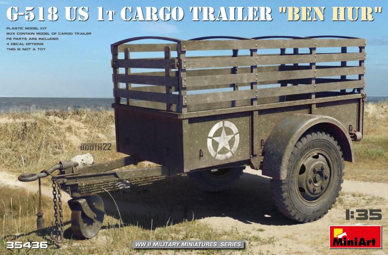G-518 U.S. 1T Cargo Trailer Ben Hur 1/35